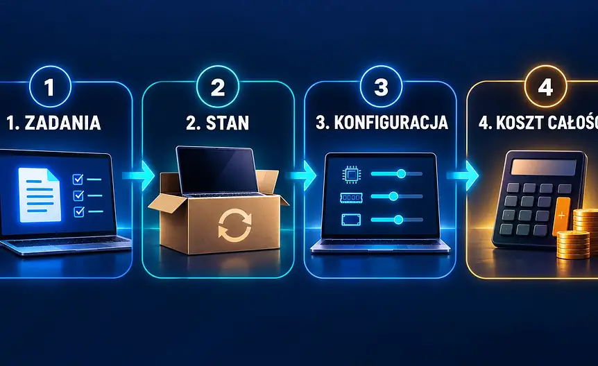Mapa wyboru laptopa do 3000 zł: zadania, stan, konfiguracja i koszt całości