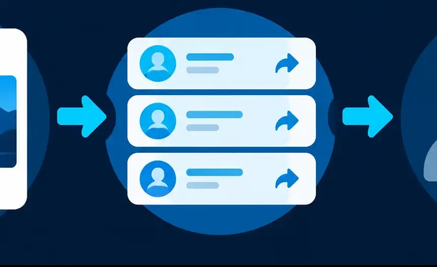 Infografika pokazująca, od czego zależy widoczność udostępnień posta na facebooku