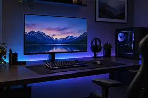 Oświetlenie RGB przy stanowisku gamingowym - jak je zaplanować bez odblasków?