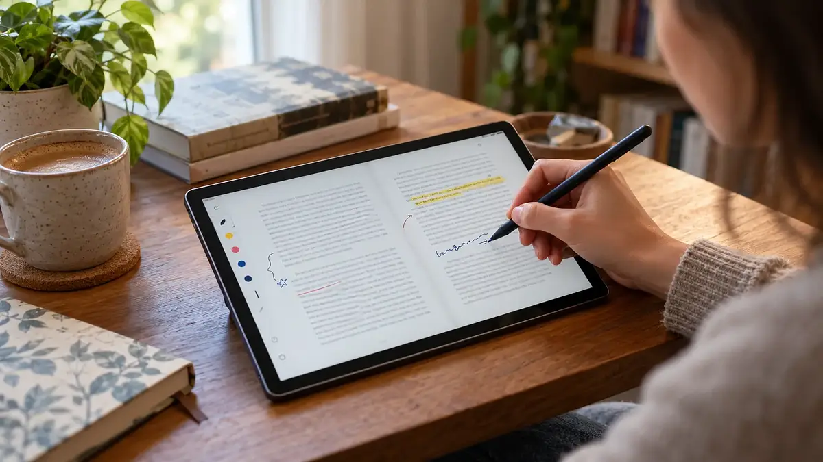 Kindle na Androidzie z odręcznymi notatkami. Jest haczyk